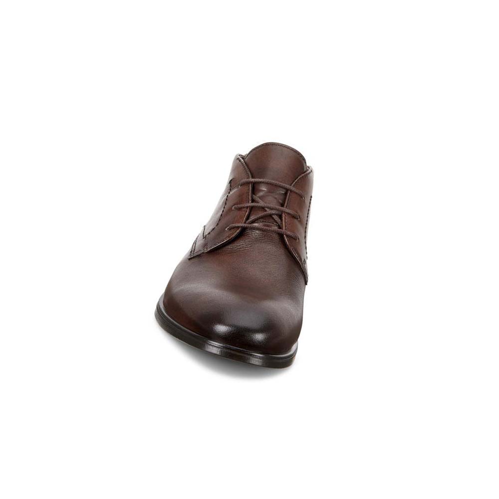 Men's Ecco Melbourne Dress Boots Brown | Canada 442DFM